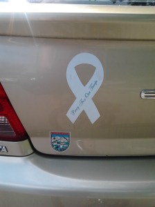 White Ribbon (pray), digital photograph, 2013